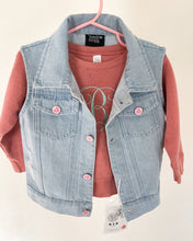 Load image into Gallery viewer, Bow Denim Vest