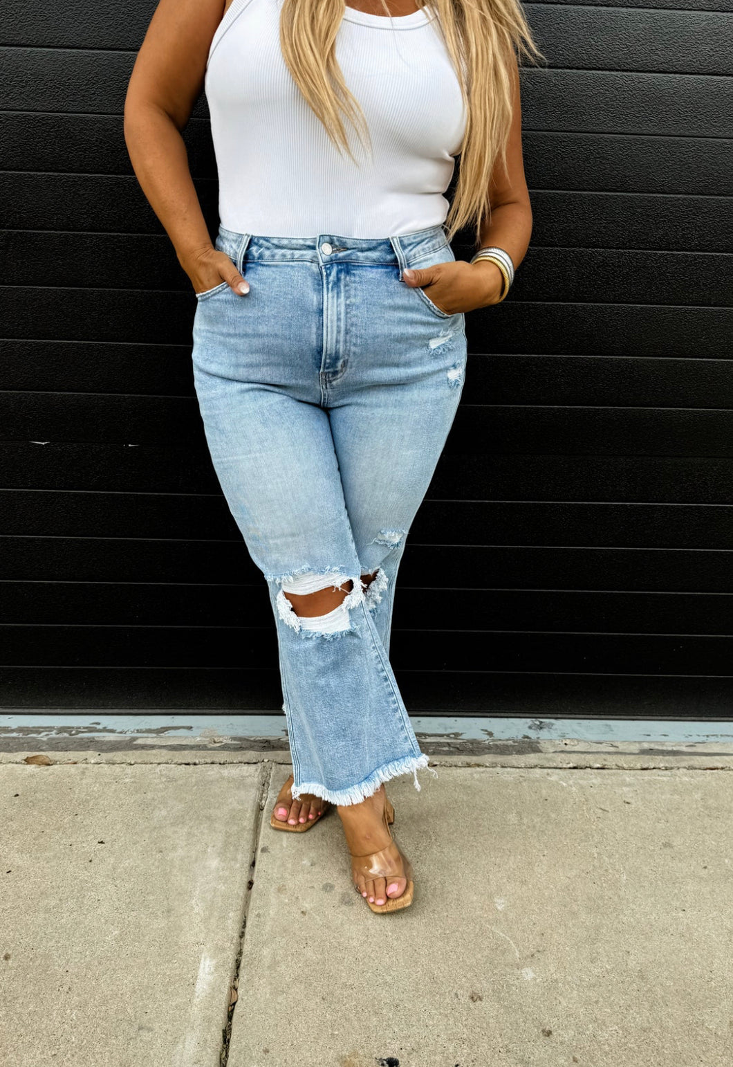 Lucy Distressed Crop Jean