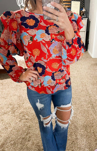 Ginger Floral Print Blouse