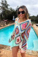 Load image into Gallery viewer, Boho Crochet Knit Top- Mint