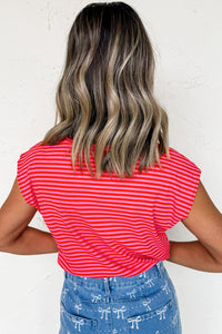 Red Stripe Top