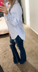 Sky Blue Boyfriend Shirt