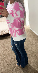 Pink Bow Knot Sweater