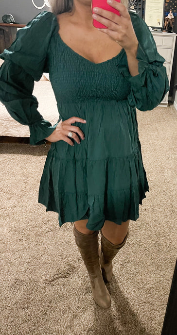 Green Boho Dress