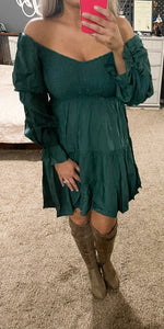 Green Boho Dress