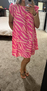 Pink Zebra Dress