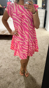 Pink Zebra Dress