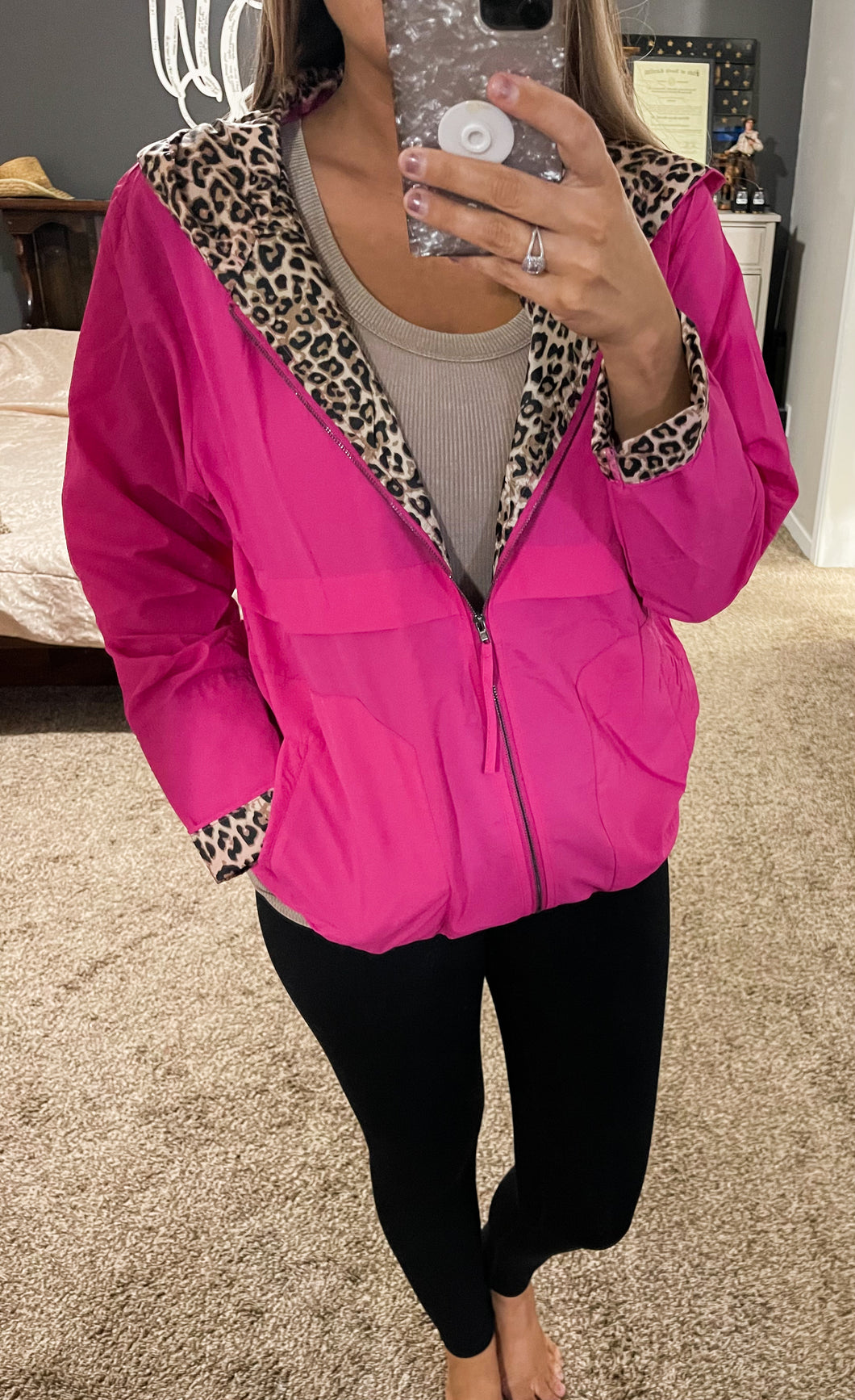 Rainy Day Jacket- Hot Pink