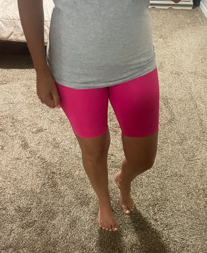 Biker Shorts- Hot Pink