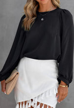 Load image into Gallery viewer, Satin Crewneck Blouse