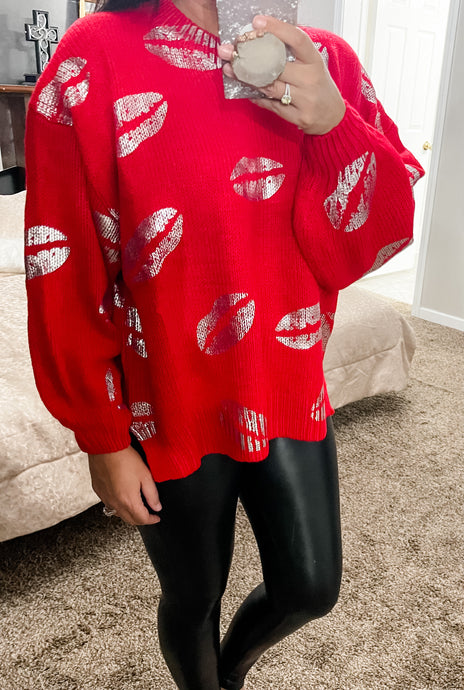 Kiss Me Sweater - Raegan Nichole's Boutique