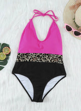 Load image into Gallery viewer, Hot Pink Leopard Swimsuit