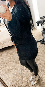 Wrap Me In Warmth Cardigan- Black