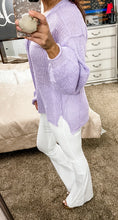 Load image into Gallery viewer, Relax and Enjoy Sweater- Lavender