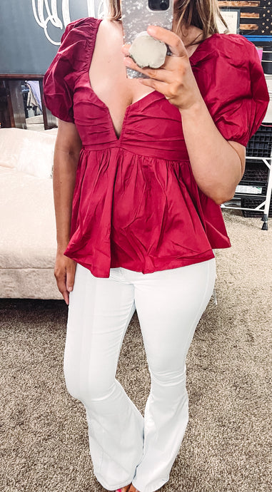 BuddyLove Houston Top- Crimson