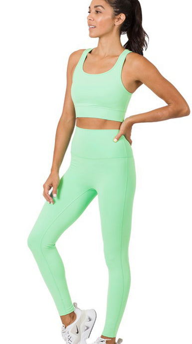 Don’t Sweat The Small Stuff Workout Set- Green Mint